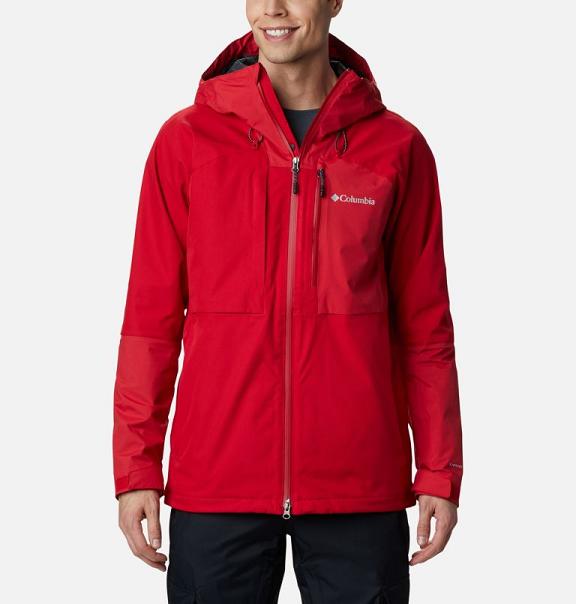 Columbia Banked Run Ski Jacket Red For Men's NZ16892 New Zealand